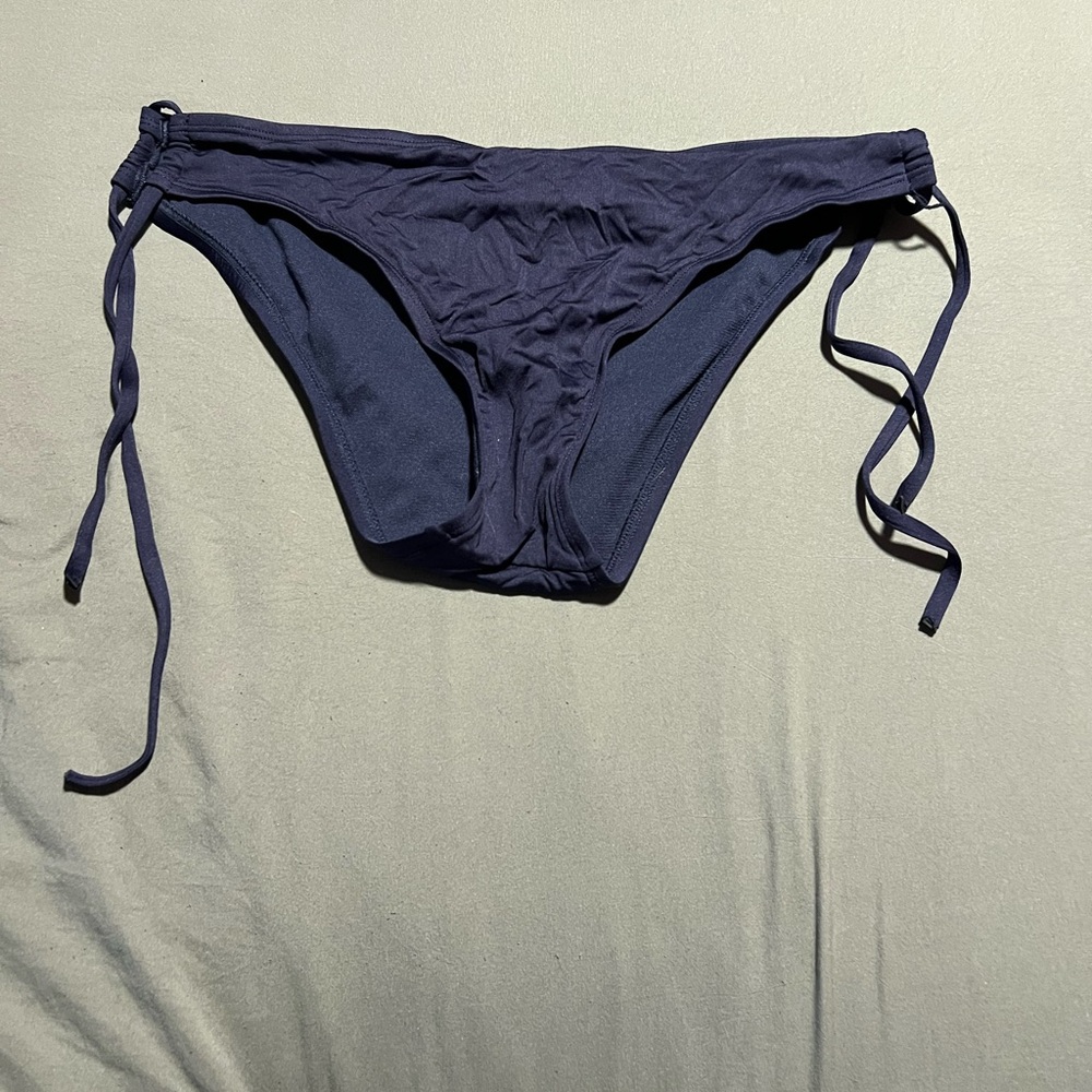 Navy Bikini Bottom with Side Ties